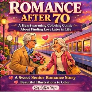 Romance After 70 Coloring Comic Book - Senior Love Story